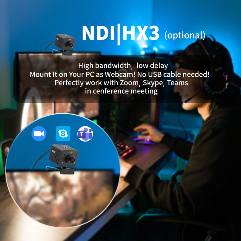 Capture every angle with Zowietek 4K NDI POV camera—compact and powerful, built for standalone live broadcast with HDMI/SDI/UVC output.