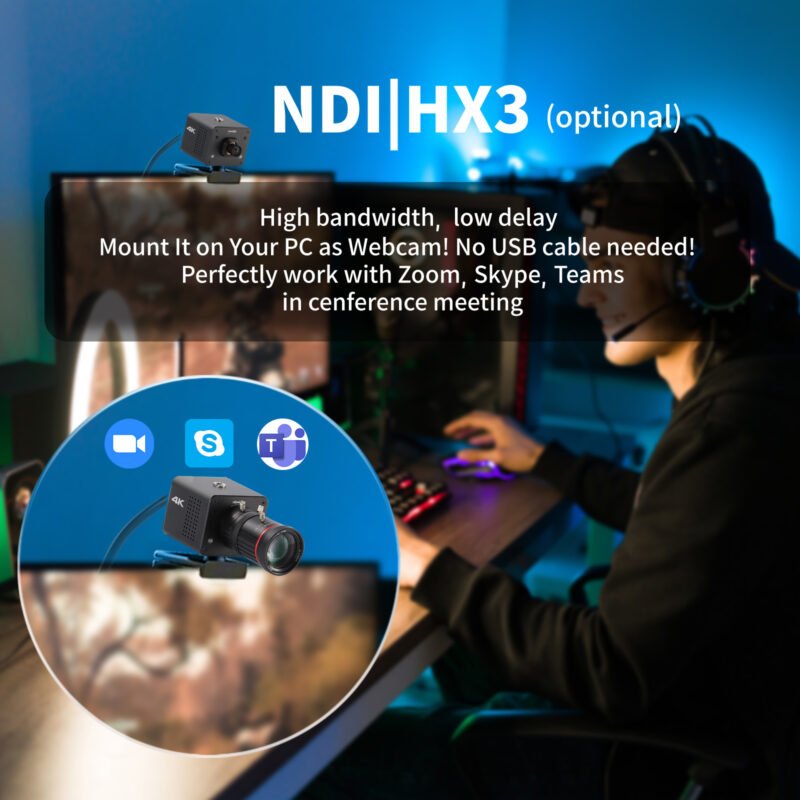 Capture every angle with Zowietek 4K NDI POV camera—compact and powerful, built for standalone live broadcast with HDMI/SDI/UVC output.