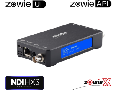 SDI ZowieBox is both a 3G SDI encoder decoder and NDI|HX3 converter for standalone live streaming, offering a flexible solution for high-quality online video.