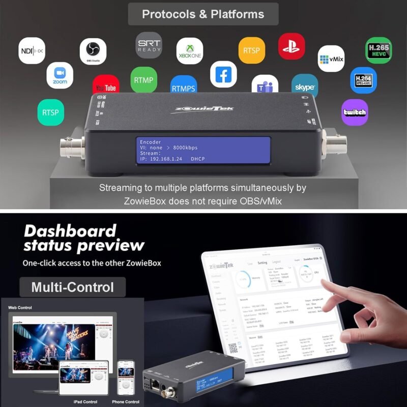 SDI ZowieBox is both a 3G SDI encoder decoder and NDI|HX3 converter for standalone live streaming, offering a flexible solution for high-quality online video.