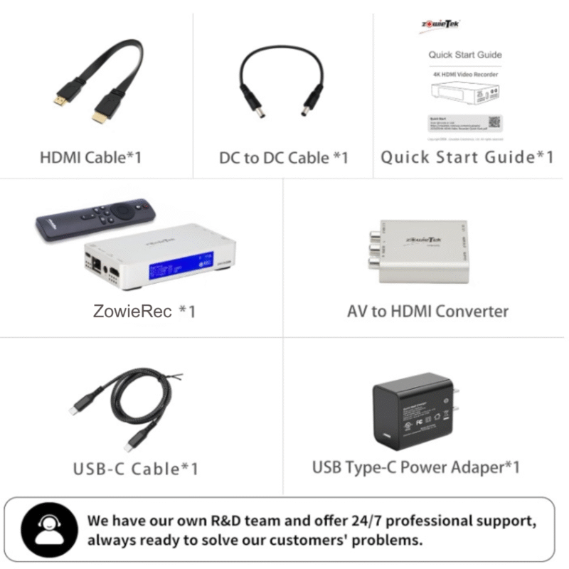 ZowieREC - A powerful and easy-to use video recorder for high quality 4k recording of analog signals. 1080p100/120 supported. No PC-required.