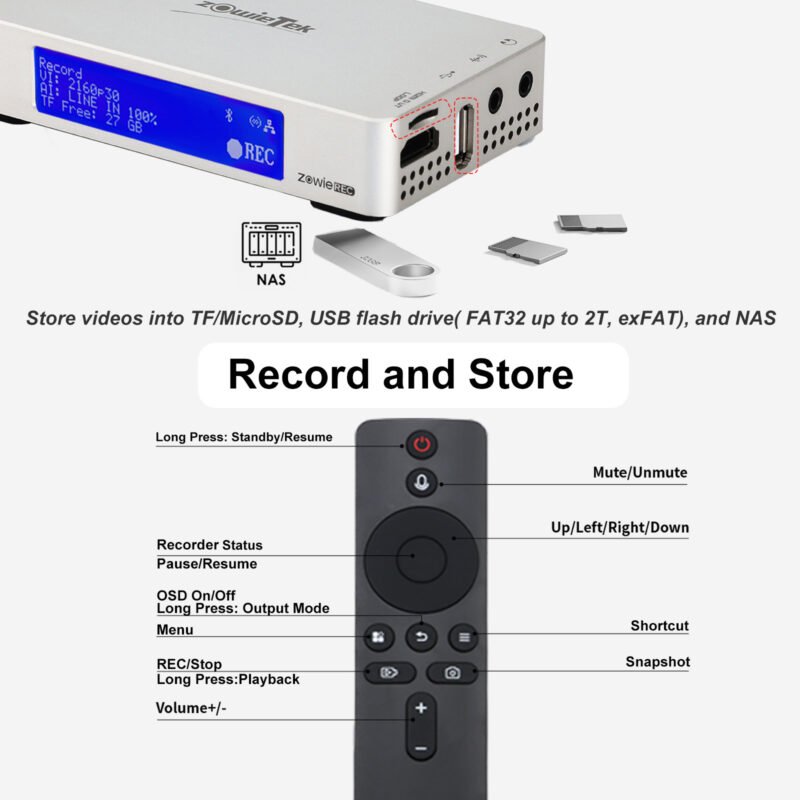 4K HDMI Video Recorder with AV to HDMI Adapter - Image 6