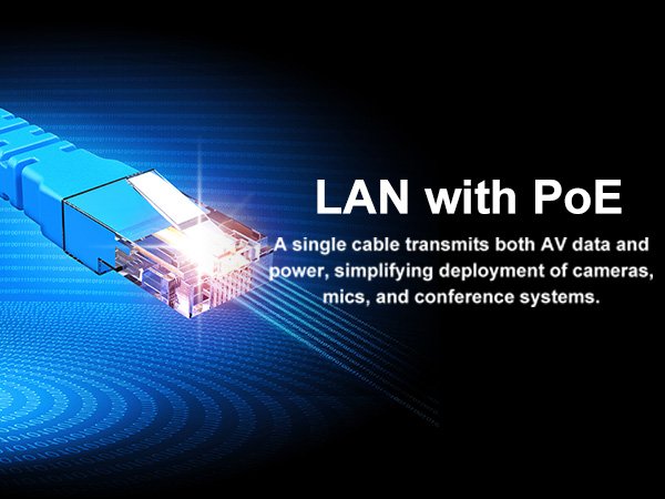 Zowietek NDI PTZ camera with AI auto tracking, 20X zoom, NDI HX3, Full HD 1080p60 for live streaming and video production