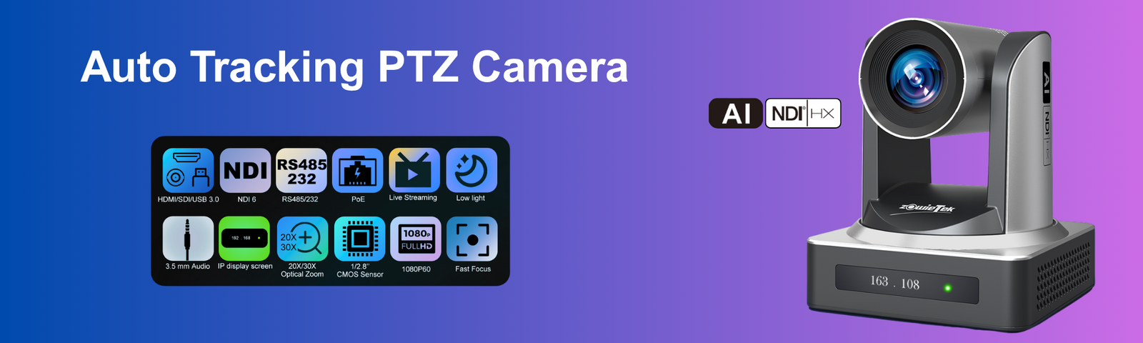 Auto Tracking PTZ Camera