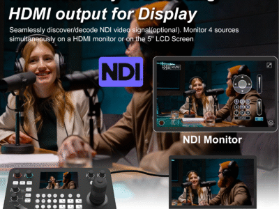 Zowietek PTZ Controller with NDI Discovery, Multi-Channel Decoding, and HDMI Output