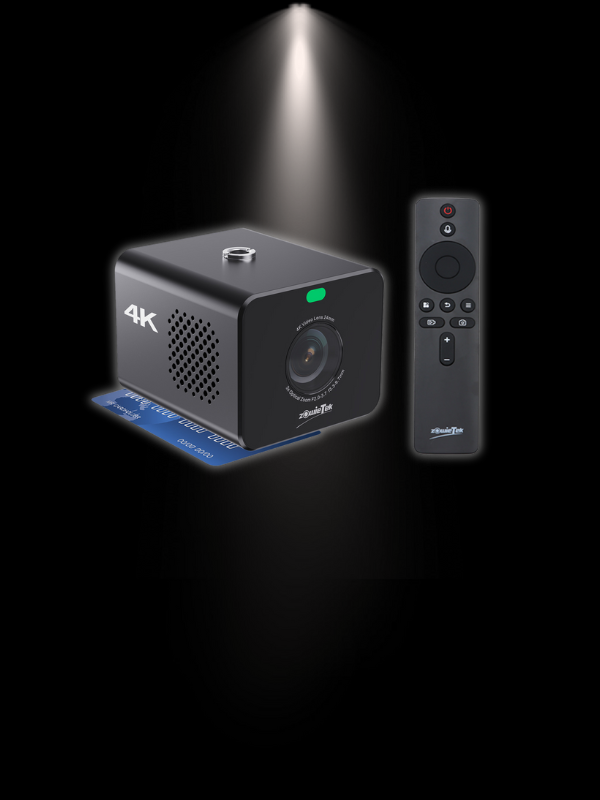 4K POV Camera NDI|HX3, ZowieCam, Auto Focus, HDMI & SDI Output, 3X Optical Zoom, Compact Size, Flexible Control, Tally Light, PoE/USB-C Power, TF/NAS Record, Professional Live Streaming POV Camera