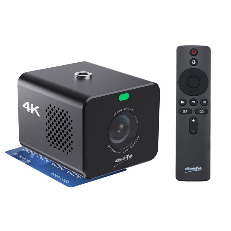 4K POV Camera NDI|HX3, ZowieCam, Auto Focus, HDMI & SDI Output, 3X Optical Zoom, Compact Size, Flexible Control, Tally Light, PoE/USB-C Power, TF/NAS Record, Professional Live Streaming POV Camera