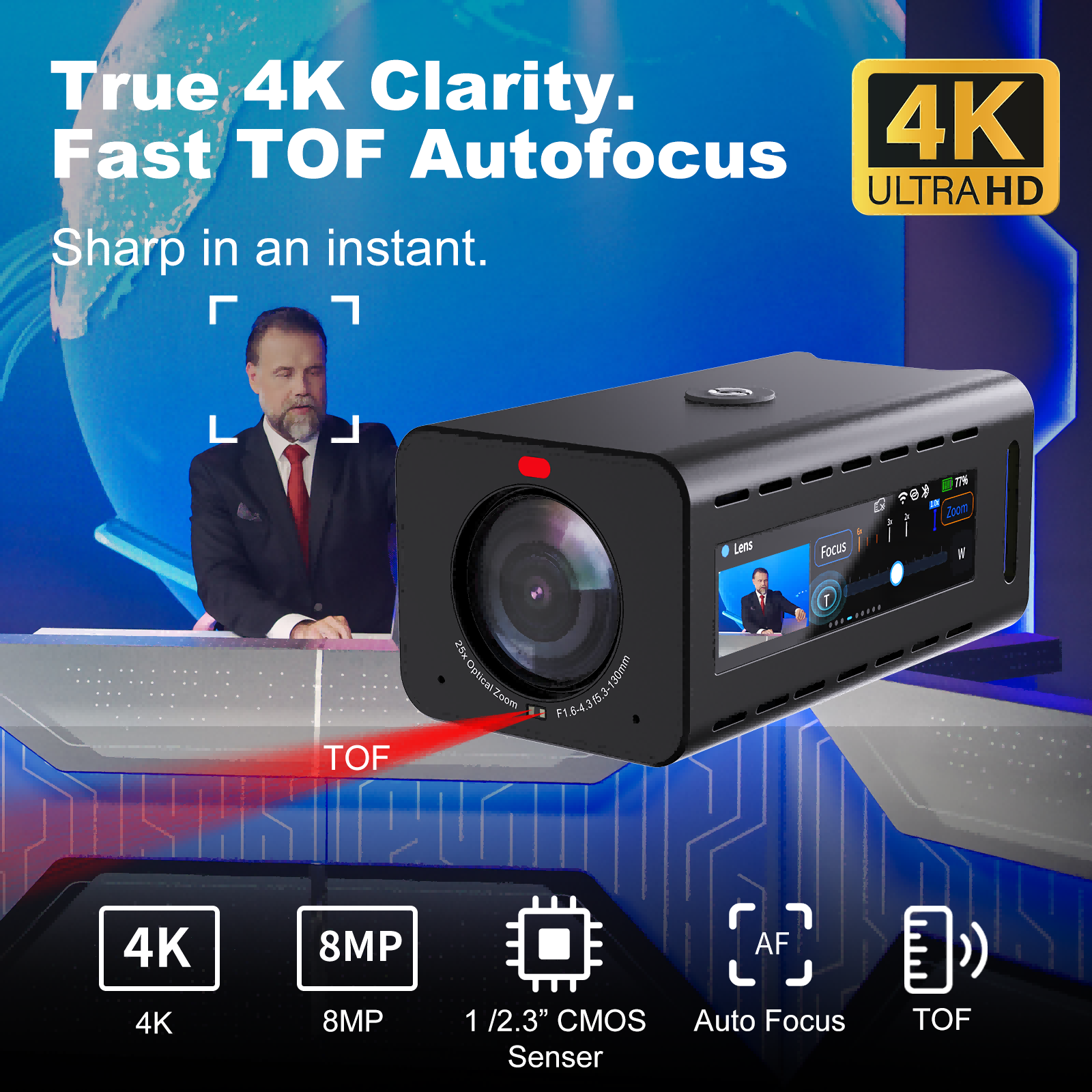 4K NDI POVZoom Camera 18X/25X Optical Zoom - Image 5