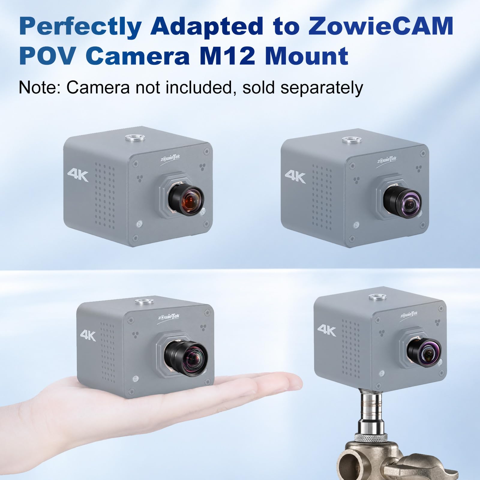 4-Pack 13MP Low Distortion M12 Lens Kit, 70°–120° Wide Angle - Image 7